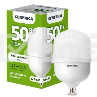Лампа светодиодная GENERICA LL-HP-50-230-40-E27-E40-G HP 50Вт 4000К E27-E40 230В