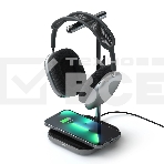 Подставка для наушников 2-в-1 с беспроводным зарядным устройством Satechi 2 in 1 Headphone Stand with Wireless Charger, Серый Космос, фото3