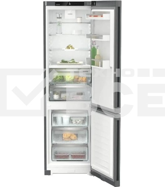 Холодильники Liebherr CBNdgc 5723-20 001 Plus темно-серый двухкамерный 255/94л морозилка снизу