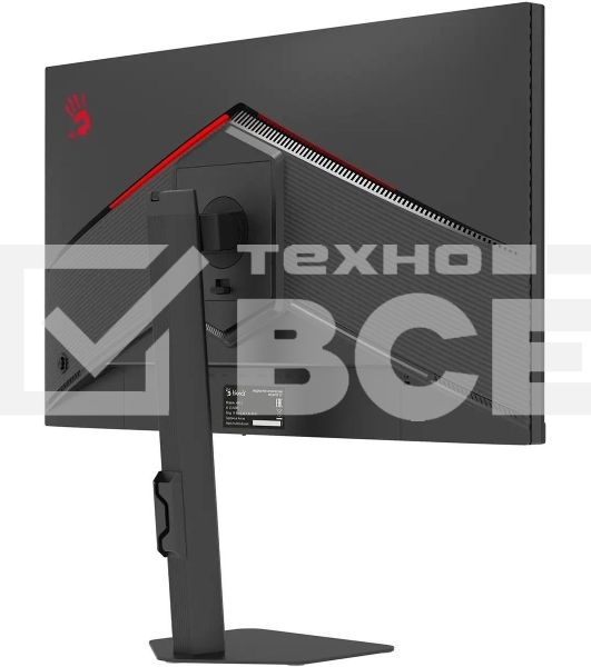 Монитор 27' Bloody MN1X IPS 2560x1440, 210 Гц, 5 мс (1 мс MPRT), 16:9, 600 кд/м², 2xHDMI 2.1, DP 1.4, 3.5 Jack, динамики (2x3 Вт), HDR10, FreeSync, G-Sync, черный