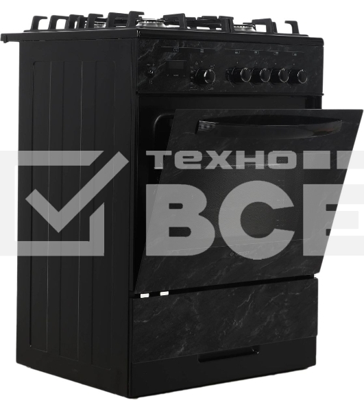 Плита газовая Gefest ПГ 6500-03 0053 черный, конфорок 4 шт, духовка 52 л, 60 см x 85 см x 60 см