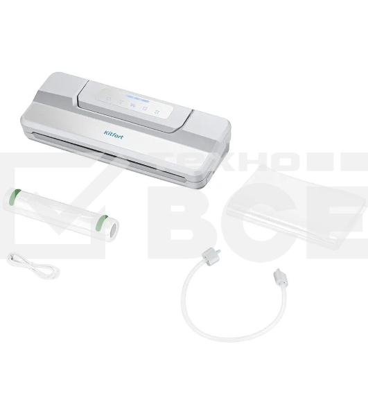 Вакуумный упаковщик Kitfort КТ-1559 ручной 70Вт 0.6Бар шир.пак.:30см серебристый