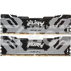 Оперативная память Kingston Fury Renegade, DDR5, 32GB (2x16GB), 7200MHz, CL38, с радиатором, серебристый/чёрный, фото 1