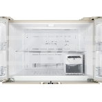 Холодильник Hitachi R-W660PUC7 GBE бежевый стекло двухкамерный инвертер 396/144л морозилка сверху, No Frost, Side by Side, фото3
