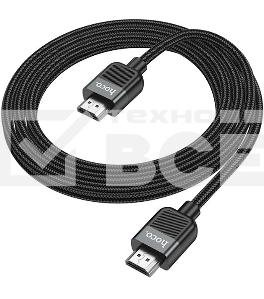 Кабель Hoco US09 ver2.0 HDMI (m) HDMI (m) 2м черный (пакет)
