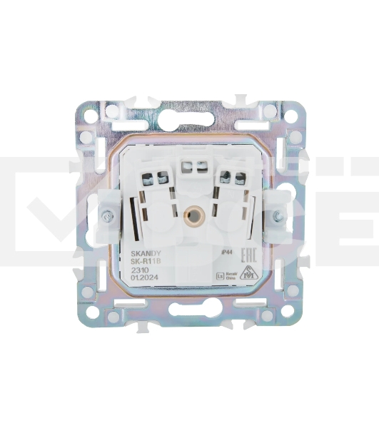 Розетка 1-местная IEK SKANDY SK-R11B (SK-R16-16-44-K10) с заземлением, с защитными шторками и крышкой 16А IP44, бежевый