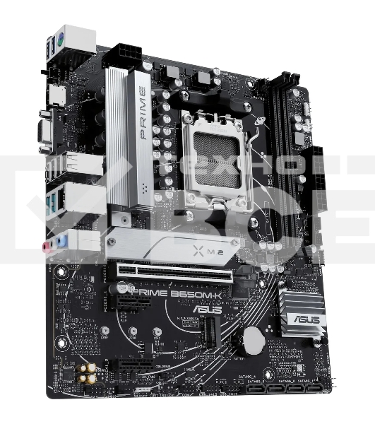 Материнская плата ASUS PRIME B650M-K, Socket AM5, AMD B650, 2xDDR5, 4xSATA, 2xM.2, 1xPCIe 4.0 x16, 2xPCIe 4.0 x1, 1xHDMI, 1xVGA, 1x 2.5Gb LAN, 4xUSB-A 2.0, 2xUSB-A 3.2 Gen 1, 2xUSB-A 3.2 Gen 2, 3x3.5 мм, 7.1, mATX