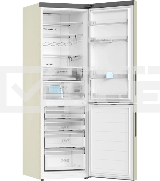 Холодильник Haier C2F636CCRGU1 бежевый, двухкамерный, 256/108л, морозилка снизу, No Frost