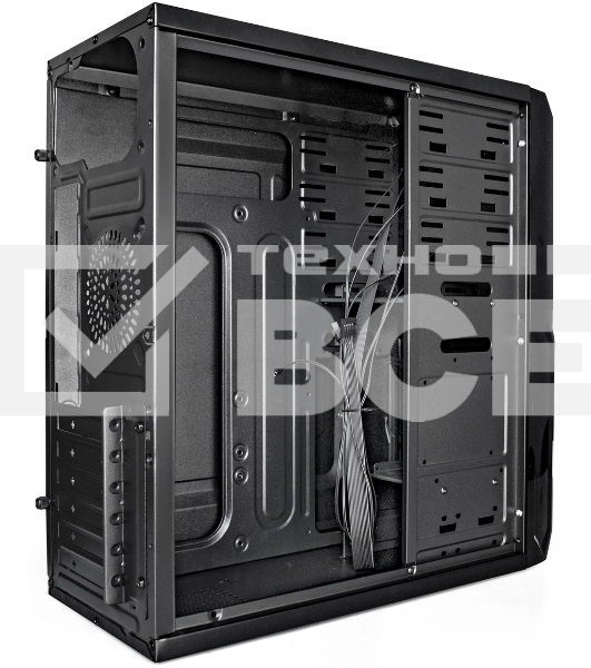 Компьютерный корпус Miditower ExeGate XP-329S-UNS450 (ATX, БП UNS450 с вент. 12см, 2*USB, аудио, черный)