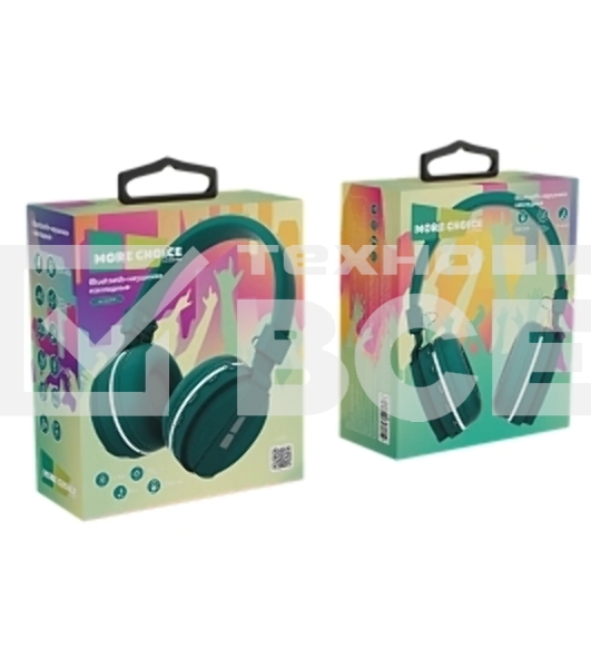 Наушники беспроводные накладные MORE CHOICE (4610196401046) HW15 Green