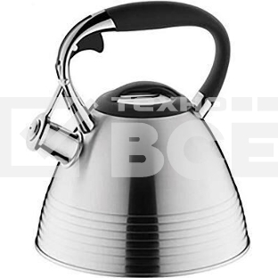 Чайник для плиты LEONORD MODERN 3 л, нержавейка, матовый, со свистком, ручка с soft-touch