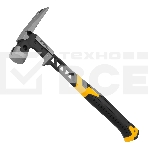 Молоток строительный Denzel 450 г, цельнокованый, боек с магнитом, двухкомп. обрезин. рук-ка, фото 1