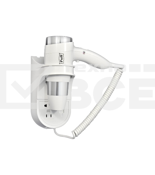 Фен Puff 1600B белый/хром, 1600 Вт