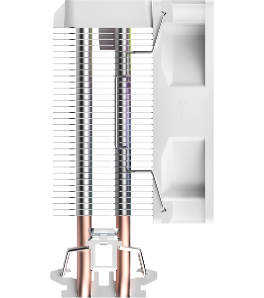 Кулер для процессора Ocypus Gamma A20 WH ARGB, 92mm FARGB FAN, Top FARGB Panel, 2 HEAT PIPES, 3-PIN, 1900 RPM, 21DBA, HYDRO BEARING, LGA115X/1200/1700/18XX, AM4/AM5