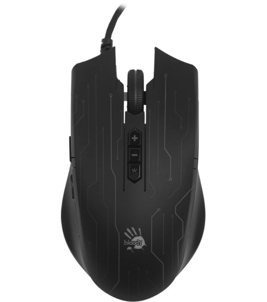 Мышь проводная A4Tech Bloody Q82 черный, 3200 dpi, USB, кнопки - 8