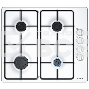 Газовая варочная поверхность Bosch PBP6C2B82O белый