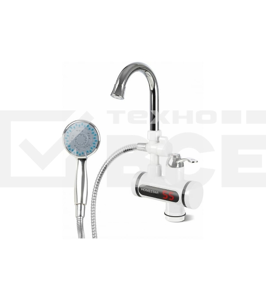 Водонагреватель Водогрей проточный кран+душ HOMESTAR HS-0113D