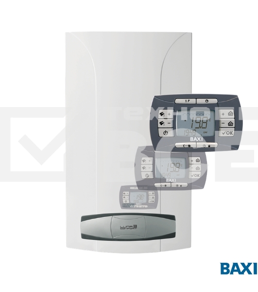 Газовый котел BAXI LUNA 3 Comfort 240 Fi, 24 кВт макс.65°C 14.3л/мин при +25°С