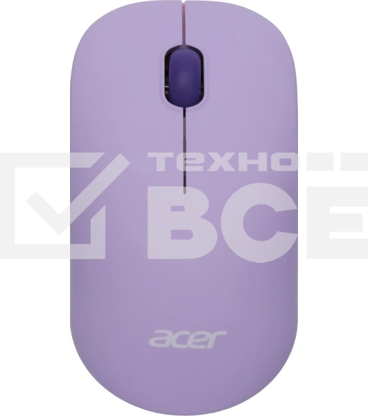 Мышь беспроводная Acer OMR205 фиолетовый, 1200 dpi, радиоканал, USB, кнопки - 3