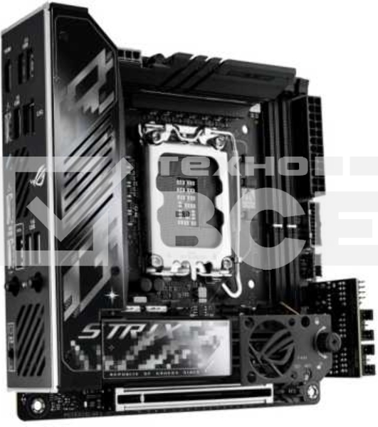 Материнская плата ASUS ROG STRIX Z890-I GAMING WIFI, LGA 1851, Intel Z890, 2xDDR5, 2xSATA, 2xM.2, 1xPCIe 5.0 x16, 1xHDMI, 2xUSB-C Thunderbolt 4, 1xUSB-C 20Gbps, 3xUSB-A 10Gbps, 1xUSB-A 5Gbps, 2xUSB-A 2.0, 1x 2.5Gb LAN, Mini-ITX