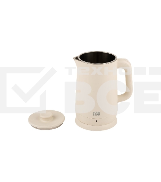 Чайник электрический Homestar HS-1006 1.8л бежевый, двойной корпус