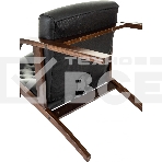 Кресло офисное Бюрократ T-9928WALNUT-CF черный, кожа, на ножках, дерево, фото3