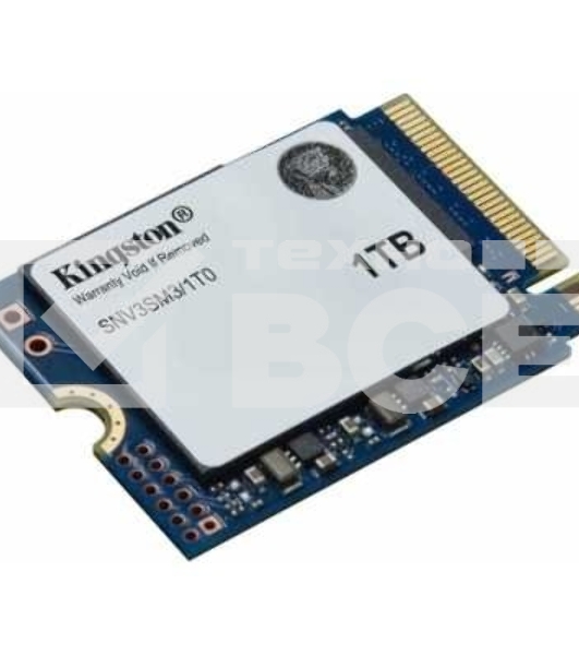 Накопитель SSD Kingston NV3, 1000Gb, M.2(22x30мм), NVMe, PCIe 4.0 x4, 3D TLC, R/W 6000/4000Mb/s, TbW 320, DWPD 0.2 (60 мес)
