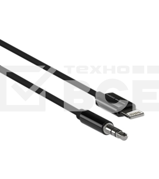Кабель аудио MORE CHOICE (4610196409837) UK28i AUX 3.5мм Lightning 8-pin 1м, черный