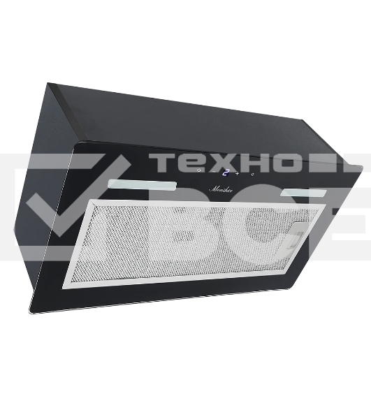 Встраиваемая вытяжка Monsher MASSY 60 Noir, 52 см, сенсорное управление, 3 скорости, 650 м3/ч, LED освещение, таймер, черный