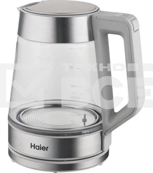 Чайник электрический Haier HK-501 1.7л. 2400Вт серый корпус: стекло/пластик (TD0036930RU)
