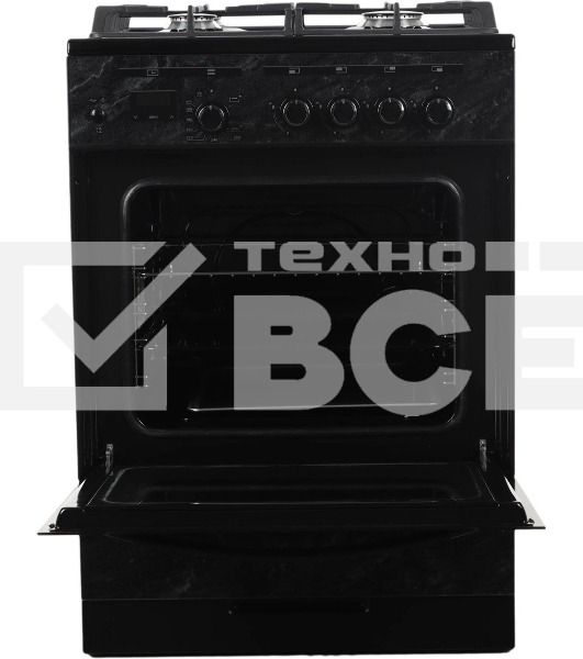 Плита газовая Gefest ПГ 6500-03 0053 черный, конфорок 4 шт, духовка 52 л, 60 см x 85 см x 60 см