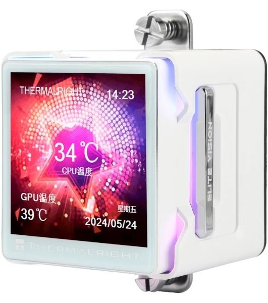 Система жидкостного охлаждения Thermalright Elite Vision 360 (360mm, LED, White, ARGB/Fans: 3x120mm, 69CFM, 27dBA, 2150RPM/Pump height 63mm, Rad thickness 27mm/S: 1700, 1200, 1851, 115X, 2011, 2066, AM5, AM4)