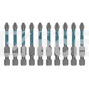 Набор бит Gross торсионных PH2x50 мм, для ударных шуруповертов, отрывн., 10 шт.