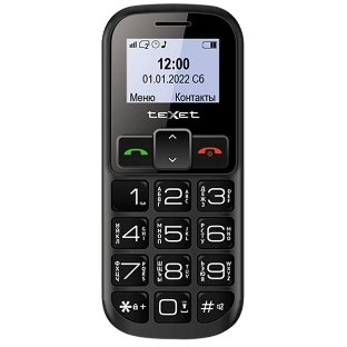 Мобильный телефон teXet TM-B322 черный-красный