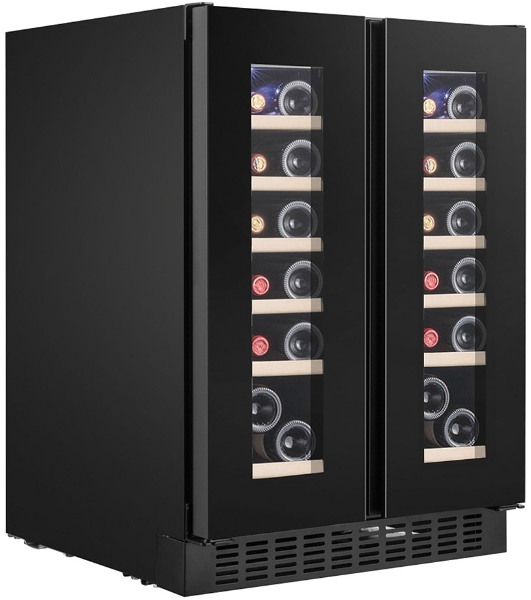 Винный шкаф Temptech OX2DX60DRB черный, 116 л, 2 отсека, 38 бут., класс G