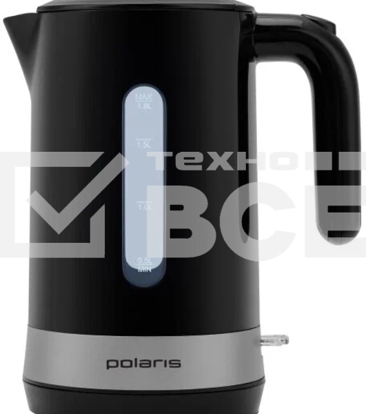 Чайник Polaris PWK 1803C Water Way Pro , пластик Черный