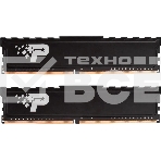 Оперативная память Patriot Signature, DDR4, 16GB (2x8 GB), 3200 MHz, CL22, радиатор, чёрный, фото 1