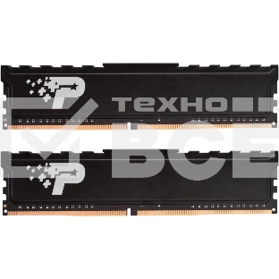 Оперативная память Patriot Signature, DDR4, 16GB (2x8 GB), 3200 MHz, CL22, радиатор, чёрный