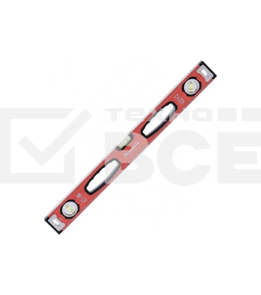 Уровень алюминиевый Matrix, фрезерованный, 3 глазка, рукоятки, 800 мм