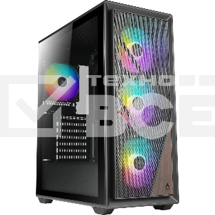 Корпус Azza Forest черный без БП ATX 4x120mm 4x140mm 2xUSB3.0 audio bott PSU