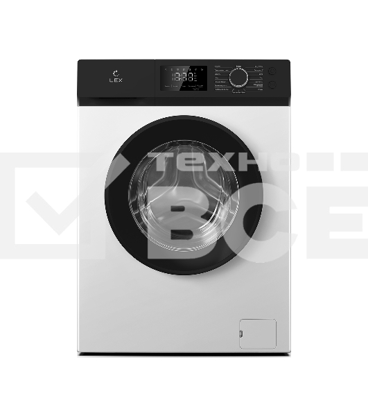 Стиральная машина LEX LWM08012WBLID (WBlID) белый-черный, загрузка фронтальная 8кг, 1200 об/мин., класс: A