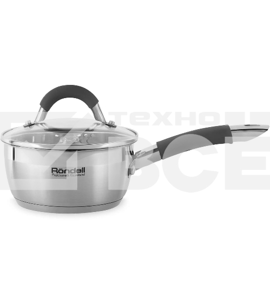 Ковш Rondell Flamme RDS-026, 1.3л, 16см, с крышкой, стальной