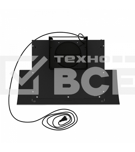 Вытяжка каминная Elikor Wave BK 60 черный, управление сенсорное (1 мотор)
