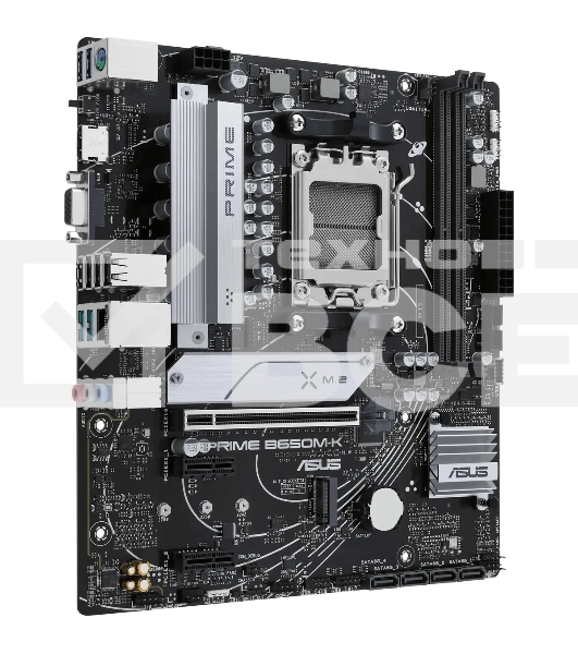 Материнская плата ASUS PRIME B650M-K, Socket AM5, AMD B650, 2xDDR5, 4xSATA, 2xM.2, 1xPCIe 4.0 x16, 2xPCIe 4.0 x1, 1xHDMI, 1xVGA, 1x 2.5Gb LAN, 4xUSB-A 2.0, 2xUSB-A 3.2 Gen 1, 2xUSB-A 3.2 Gen 2, 3x3.5 мм, 7.1, mATX