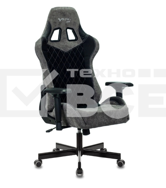 Кресло игровое Бюрократ VIKING 7 KNIGHT B FABRIC черный текстиль/эко.кожа крестовина металл/пластик