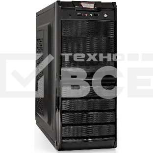 Компьютерный корпус Miditower ExeGate XP-329S-UNS450 (ATX, БП UNS450 с вент. 12см, 2*USB, аудио, черный)