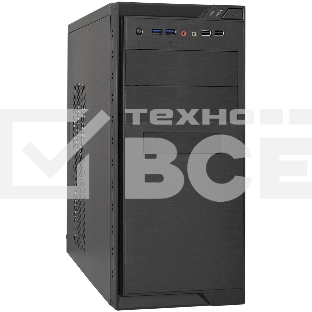 Компьютерный корпус Minitower ExeGate MA-372UX Black, mATX <UN600, 120mm> 2*USB+2*USB3.0, Audio