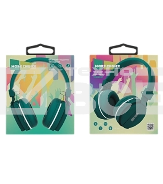 Наушники беспроводные накладные MORE CHOICE (4610196401046) HW15 Green
