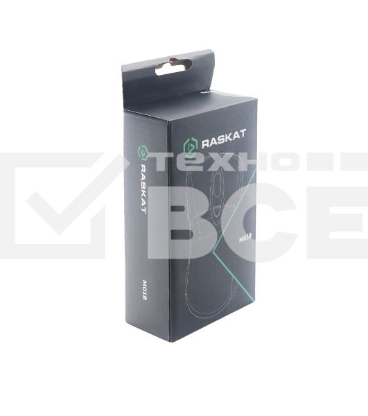 Мышь проводная Raskat M018 черный, 3200 dpi, USB, кнопки - 6