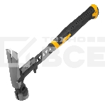 Молоток строительный Denzel 450 г, цельнокованый, боек с магнитом, двухкомп. обрезин. рук-ка, фото4